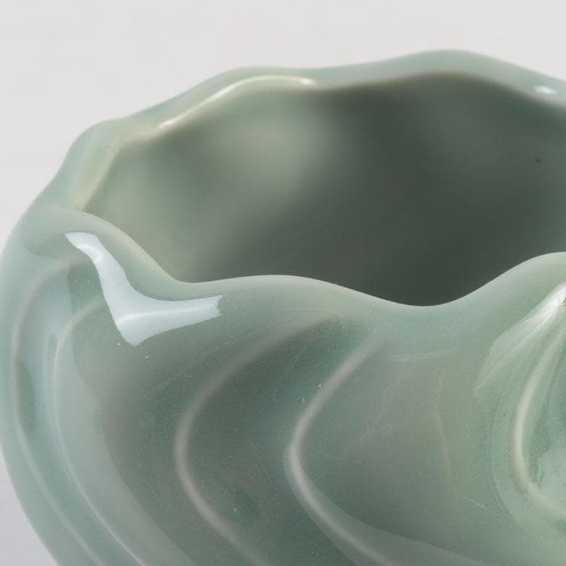 和食器 茶懐石 京焼 加藤渓山作 砧青磁 捻小附 五客