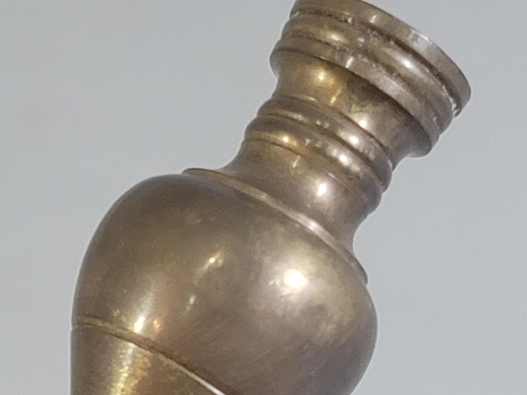 古銅 豆 香炉 花器一対 Ａ845