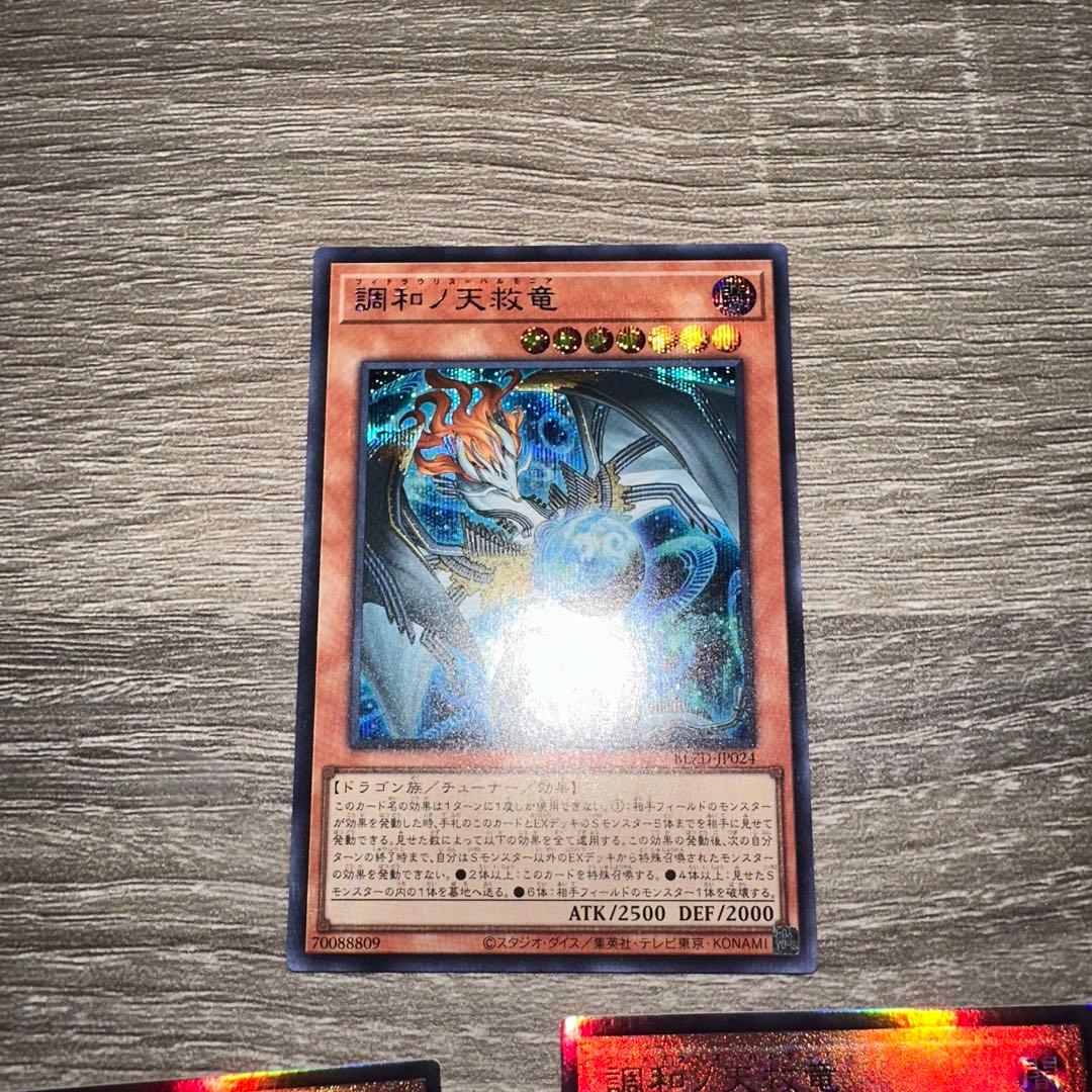 遊戯王　調和ノ天救竜　シークレット1枚　レリーフ2枚