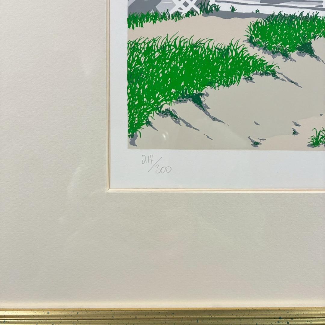 美品 エリック・ホルク「サマーパレス」シルクスクリーン 直筆サイン入り 額縁入り