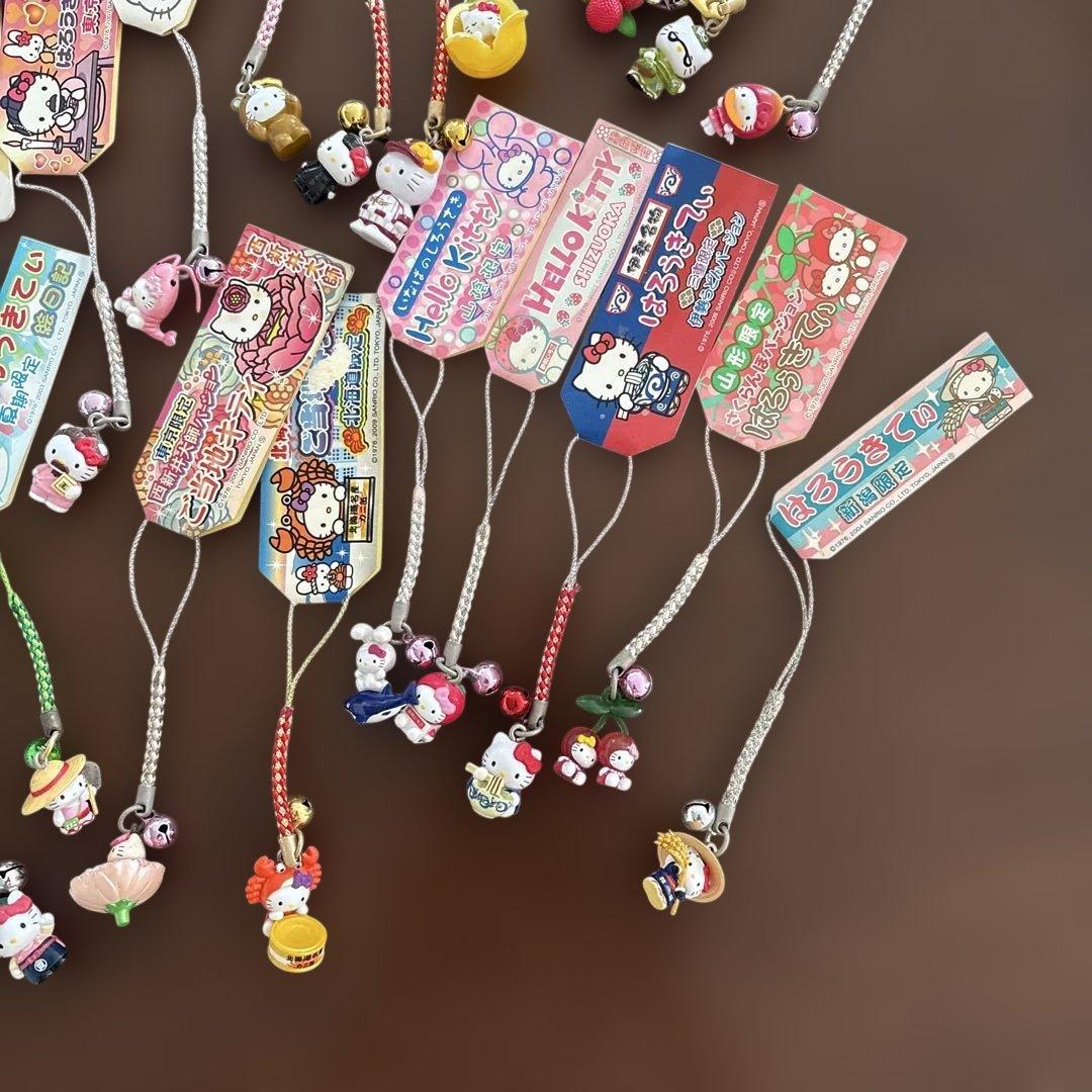 トリプルコーンアイスクリームキティ根付5個セット︎ご当地 ストラップ