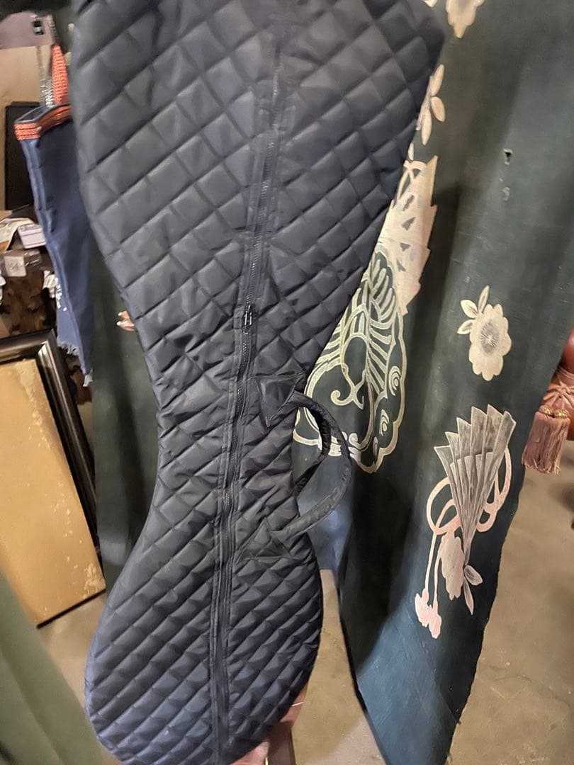 『半月細工・表桑製・四弦』薩摩 琵琶 袋付 撥付き　ヴィンテージ　びわ　楽器琵琶