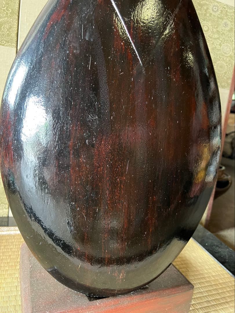 『半月細工・表桑製・四弦』薩摩 琵琶 袋付 撥付き　ヴィンテージ　びわ　楽器琵琶