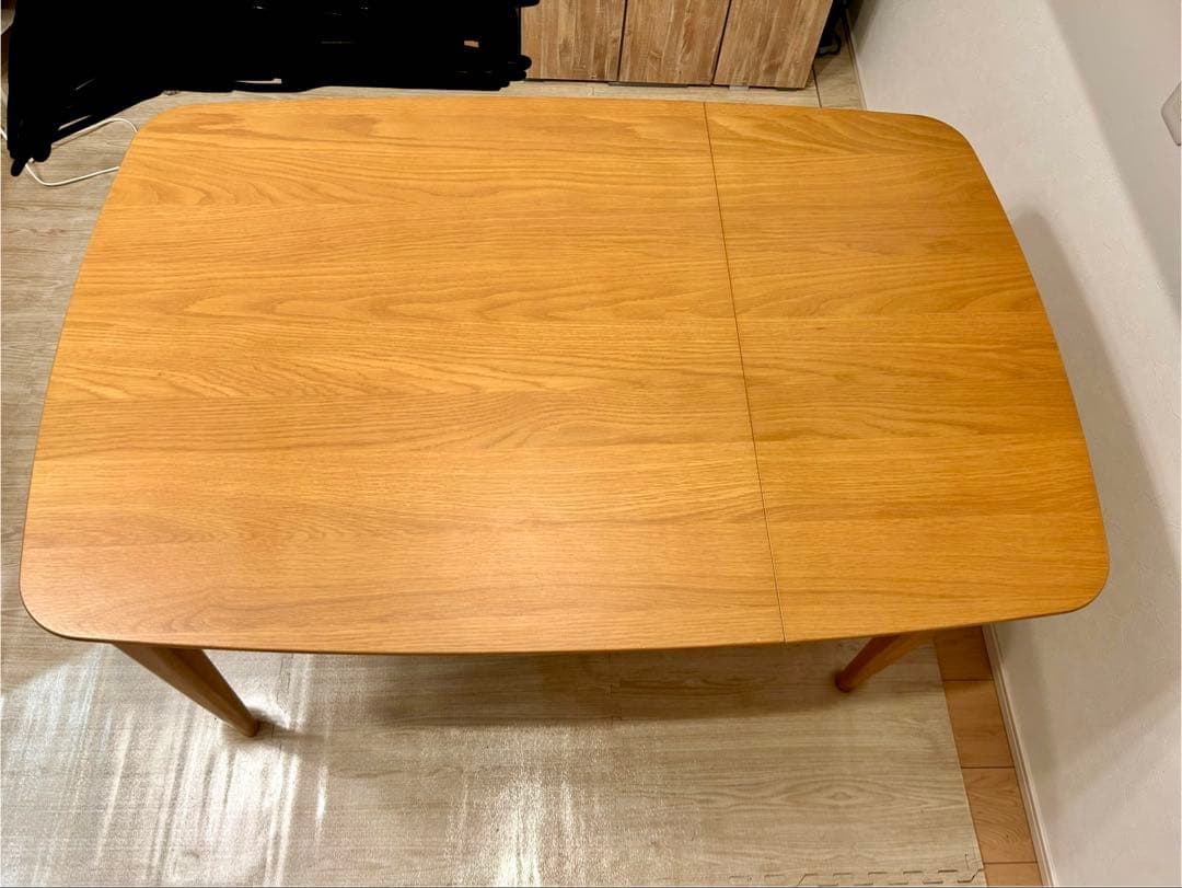 ナチュラルウッド 折りたたみダイニングテーブル