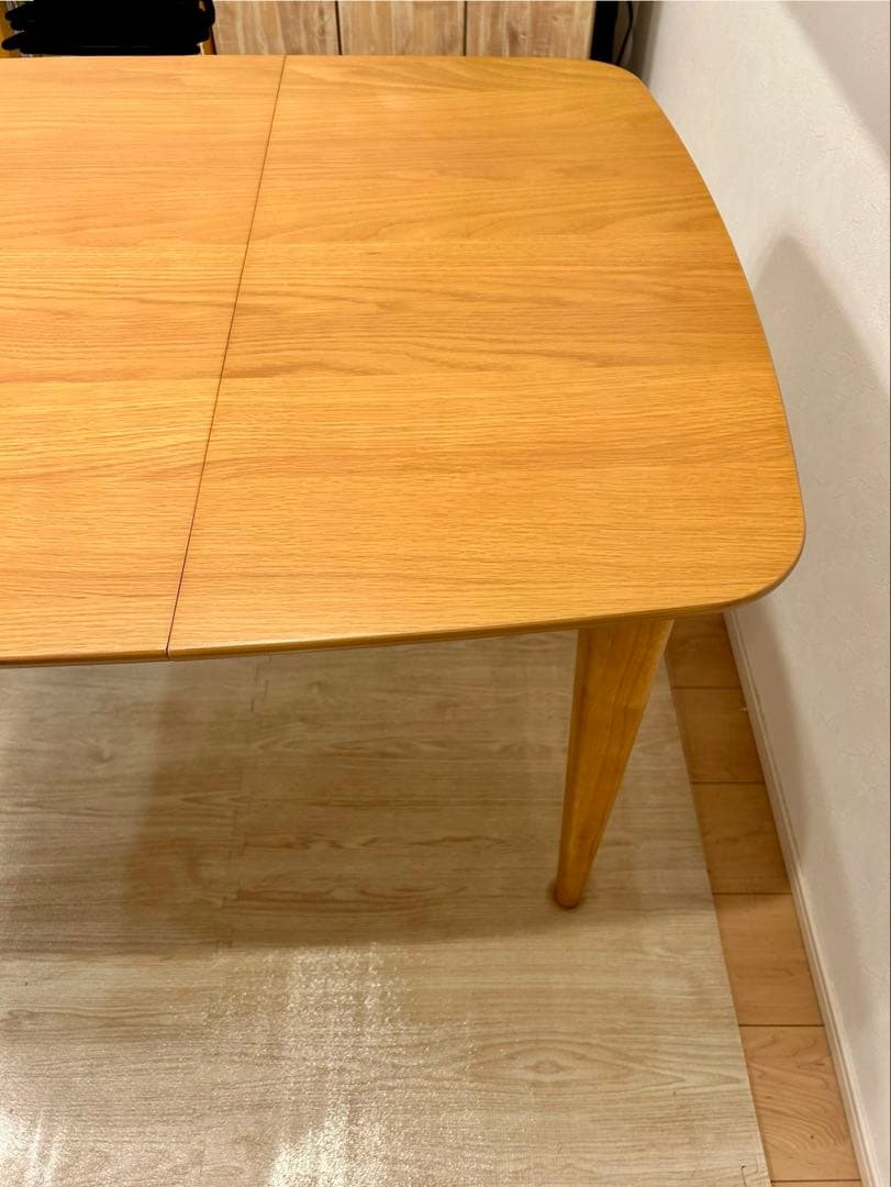 ナチュラルウッド 折りたたみダイニングテーブル