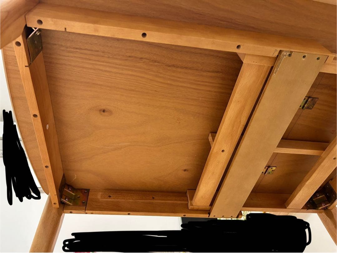 ナチュラルウッド 折りたたみダイニングテーブル