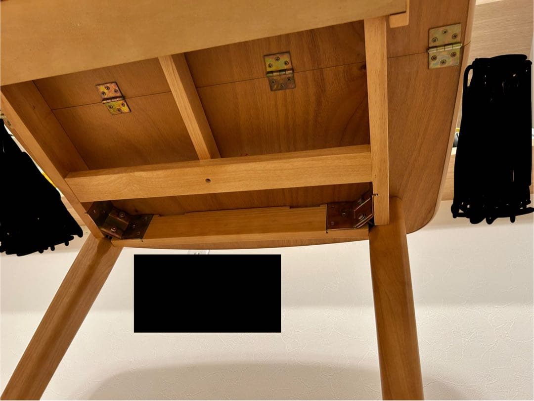 ナチュラルウッド 折りたたみダイニングテーブル