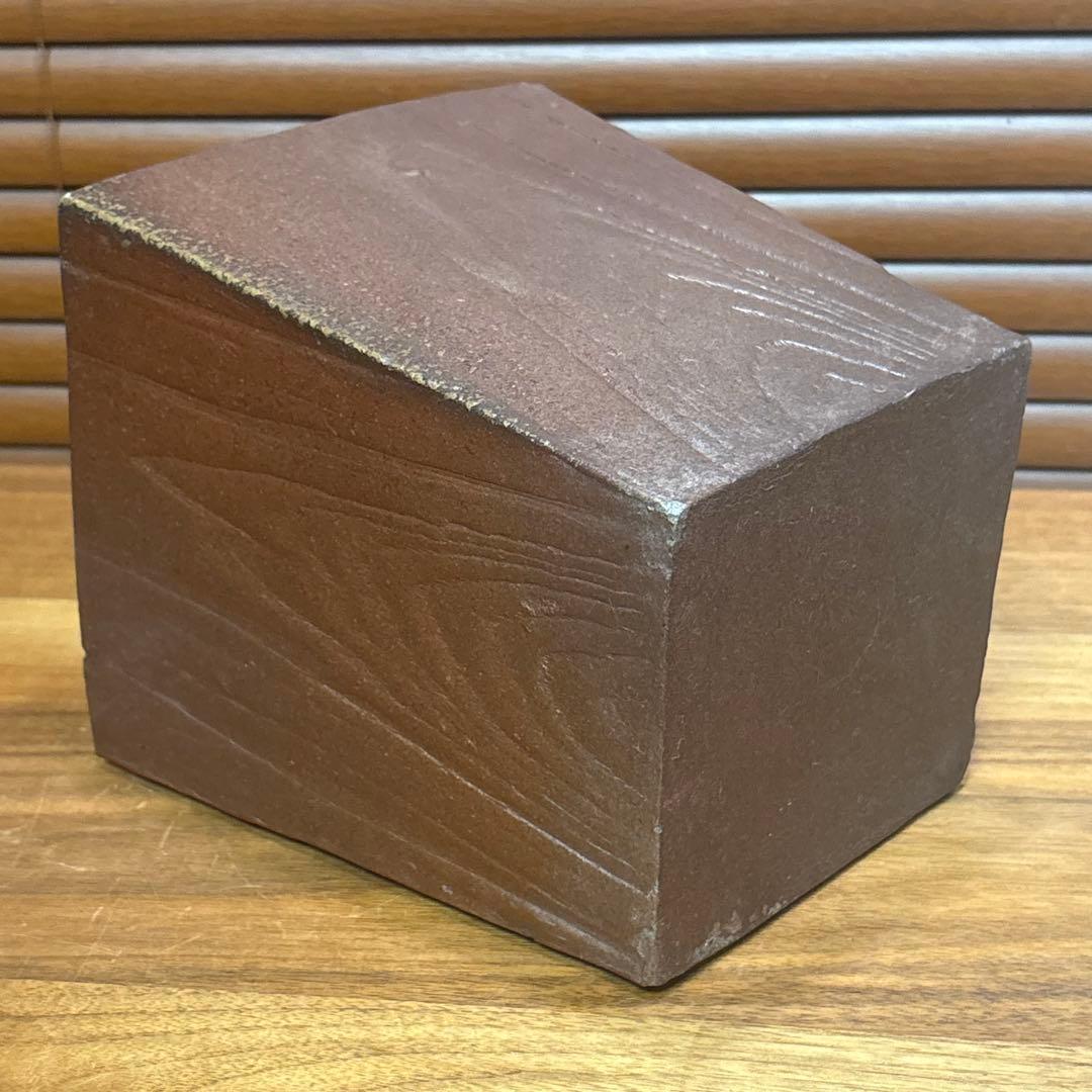 古備前■木目彫花入■器