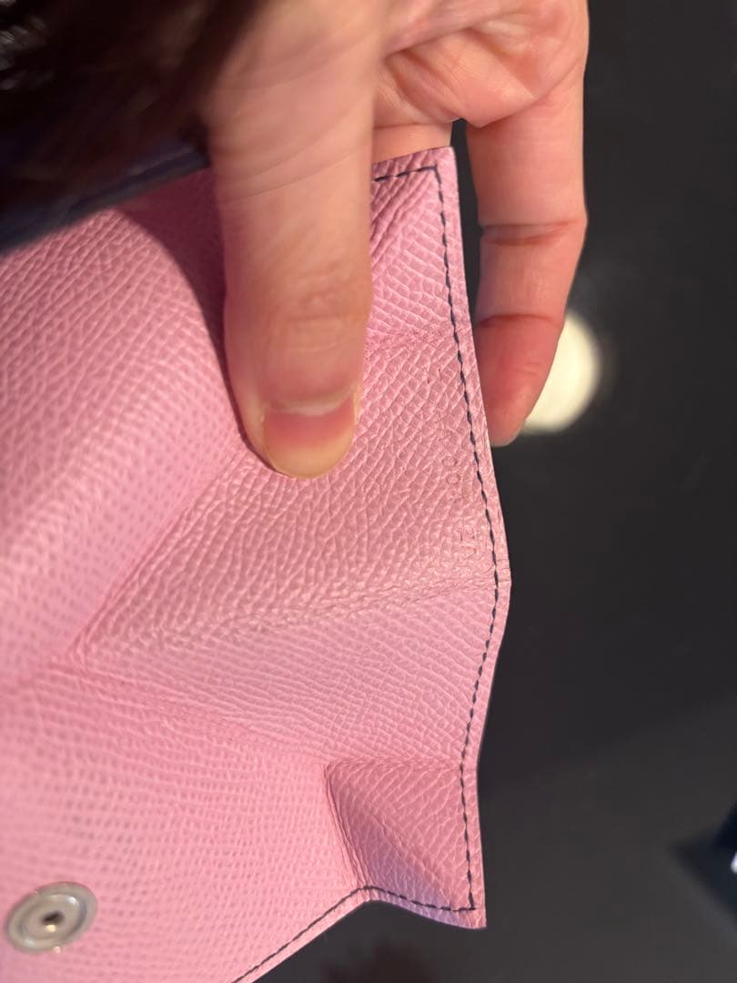 HERMES ネイビー レザー ケース