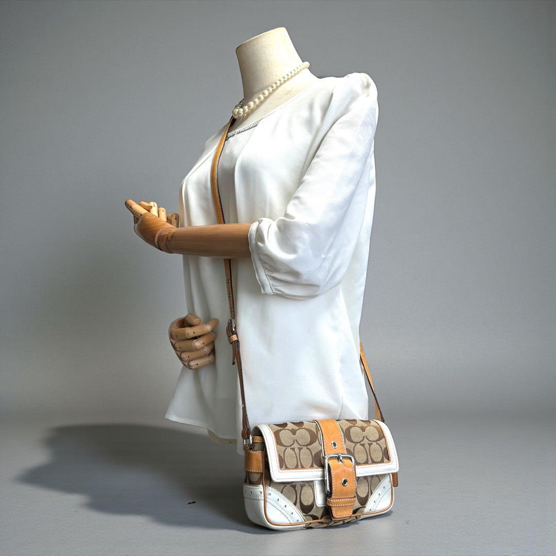 《入手困難》coach ショルダーバック ソーホー キャンバス レザー y2k