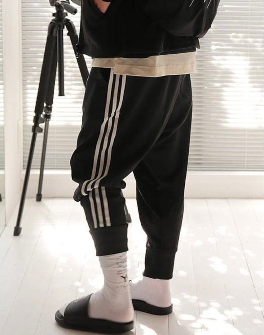 Y-3 スリーストライプスサルエルパンツ