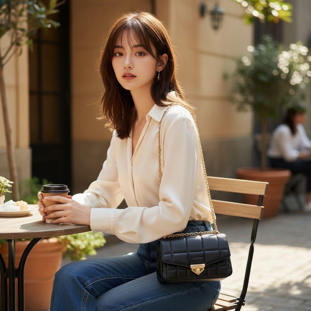 《極美品》マイケルコース チェーン ショルダーバッグ キルティング レザー