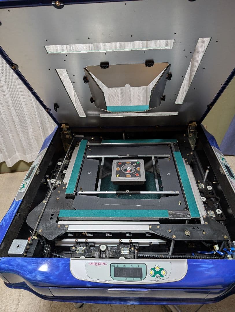 美品　全自動麻雀卓　麻雀牌込　アモス　コング　ブルー　【配送無料】