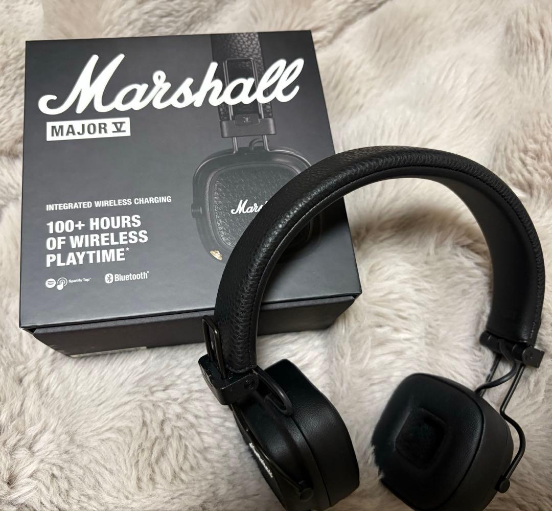 美品　Marshall Major V ワイヤレスヘッドフォン　ブラック Marshall（マーシャル） Marshall Major V Black (Major5) オンイヤー