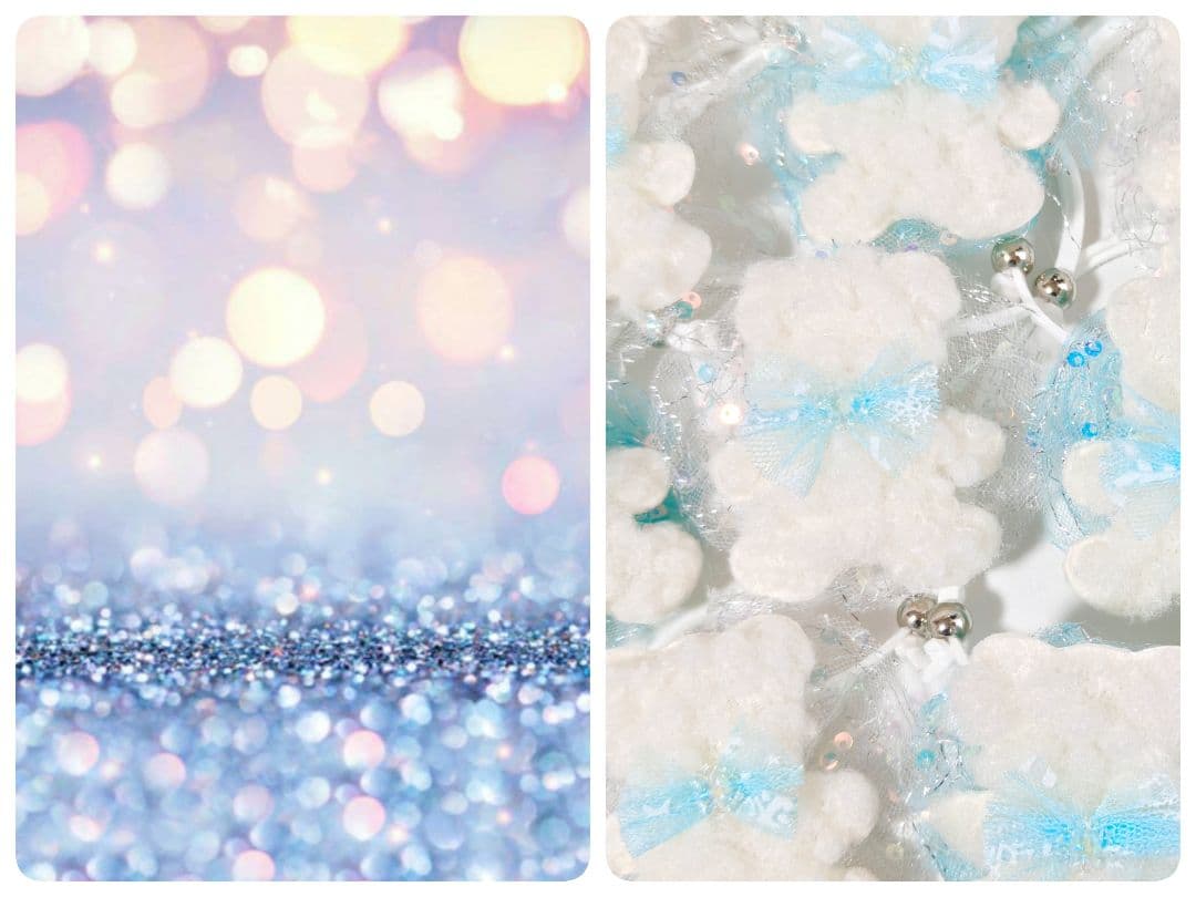 業務用トリミングチョーカー65個+背景布 1月 白くまちゃん 雪の