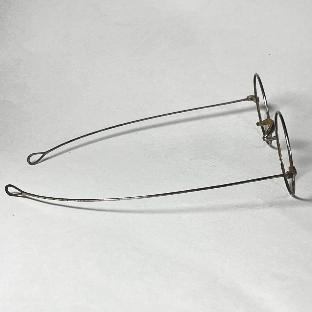 1860s フレンチアンティ ク メタル 丸眼鏡 イタリア スカルテンプル 一