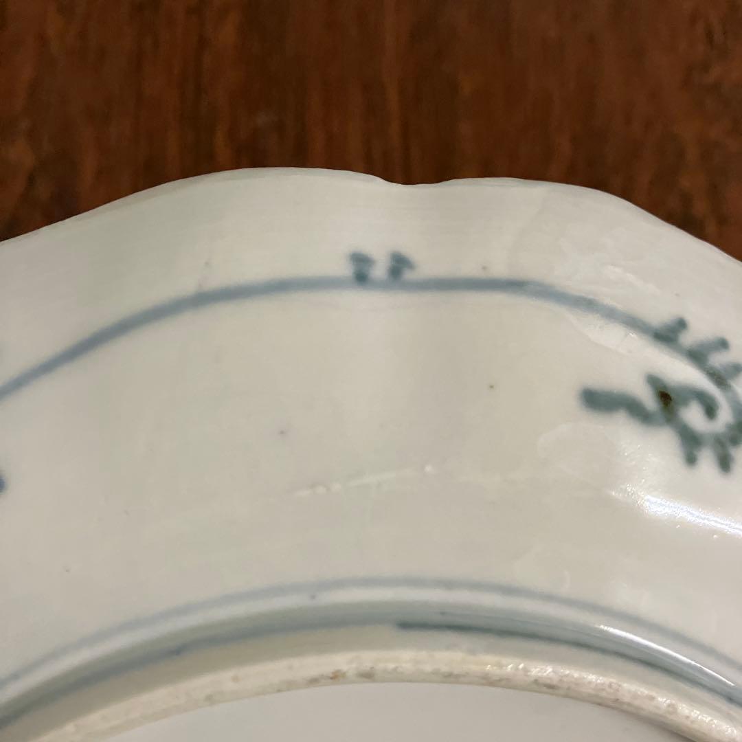 江戸〜明治初期 古伊万里 金彩 色絵 桜 7寸皿 21cm