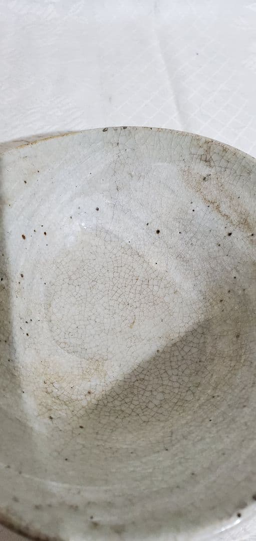 茶道具 編笠形、刷毛目のお茶碗、時代物 骨董品、美術品茶道具 編笠形