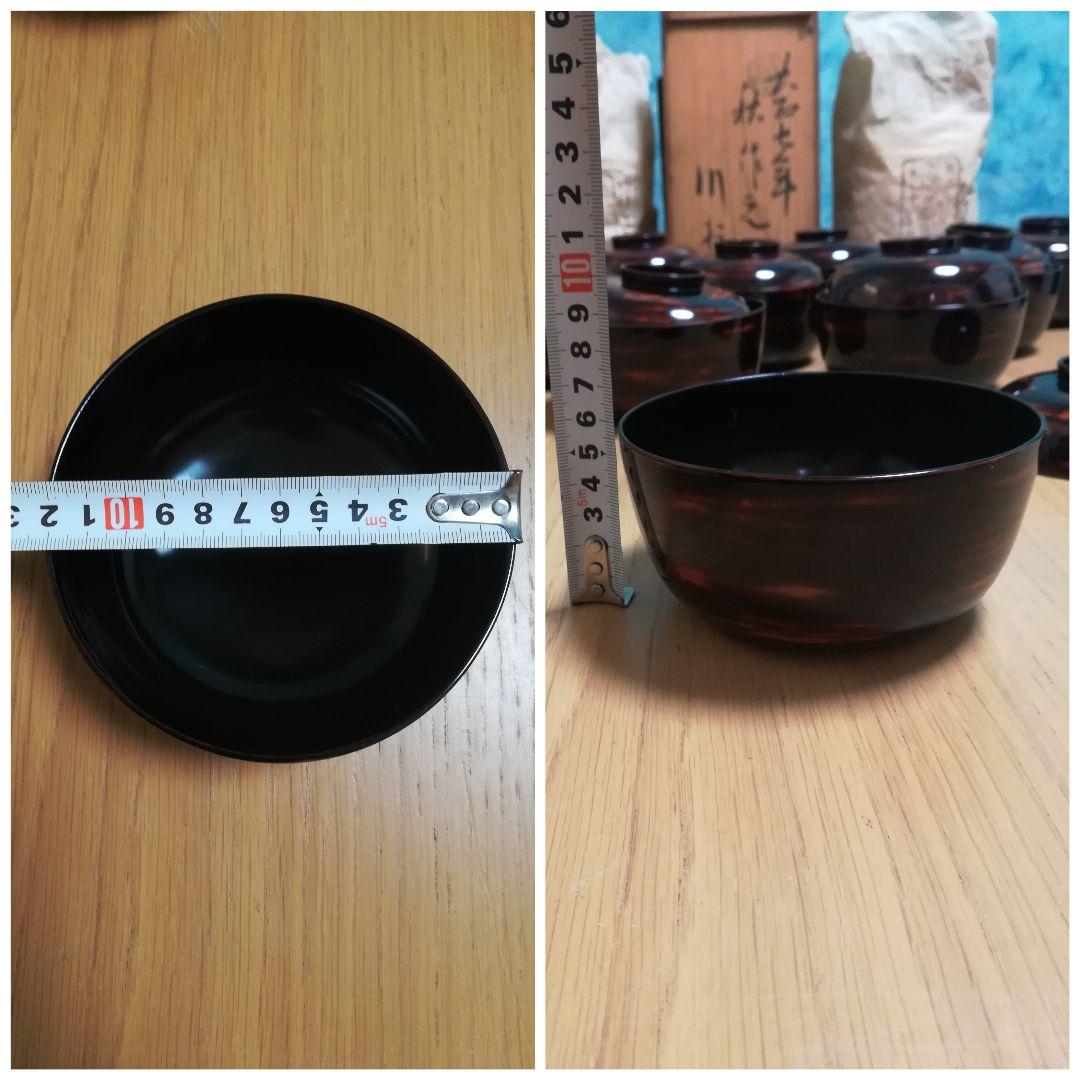 値下 アンティーク美品 貴重 輪島塗 高級曙塗り 菓子椀 10客揃 水