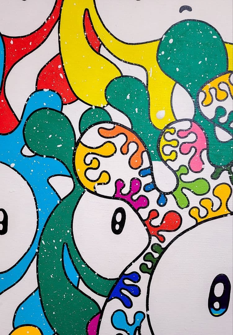 ★鈴木哲也★S25(803×803mm)アクリル原画1点物★送料無料#0088