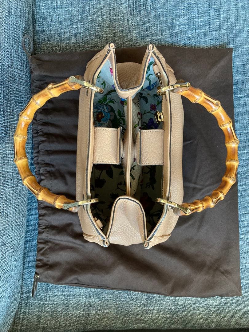 GUCCIグッチ バンブー ハンドバッグ 日本限定 フローラ 2wayベージュ