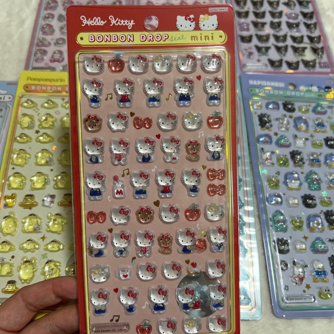サンリオ・ボンボンドロップシールセット ミニ 8枚　値下げ可能