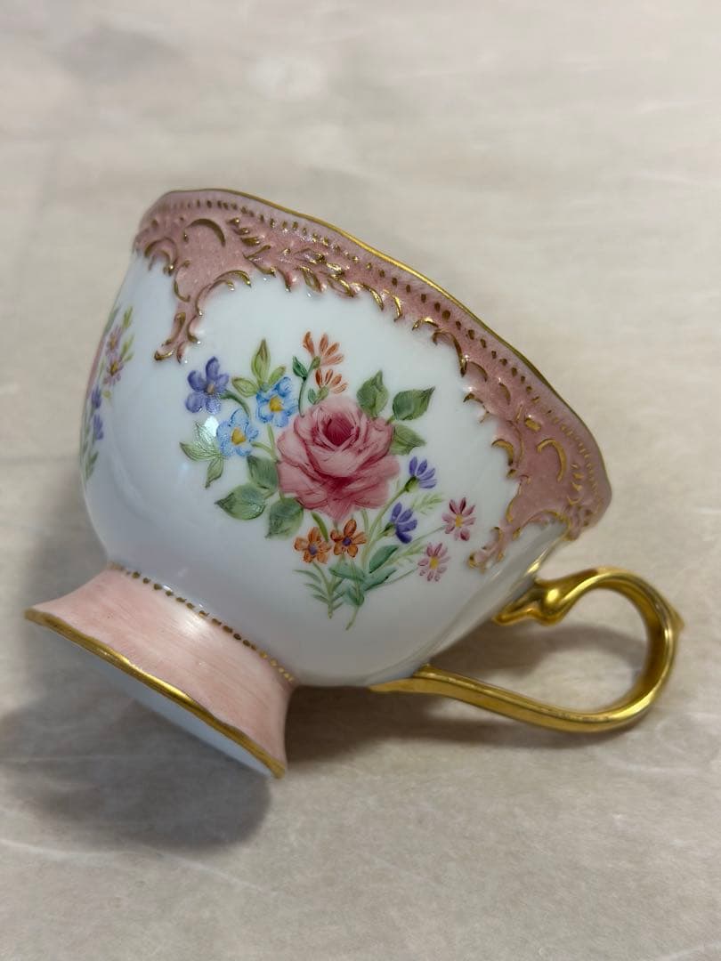 アンティーク ドレスデン ティーカップ＆ソーサー ヴィンテージ 一点物