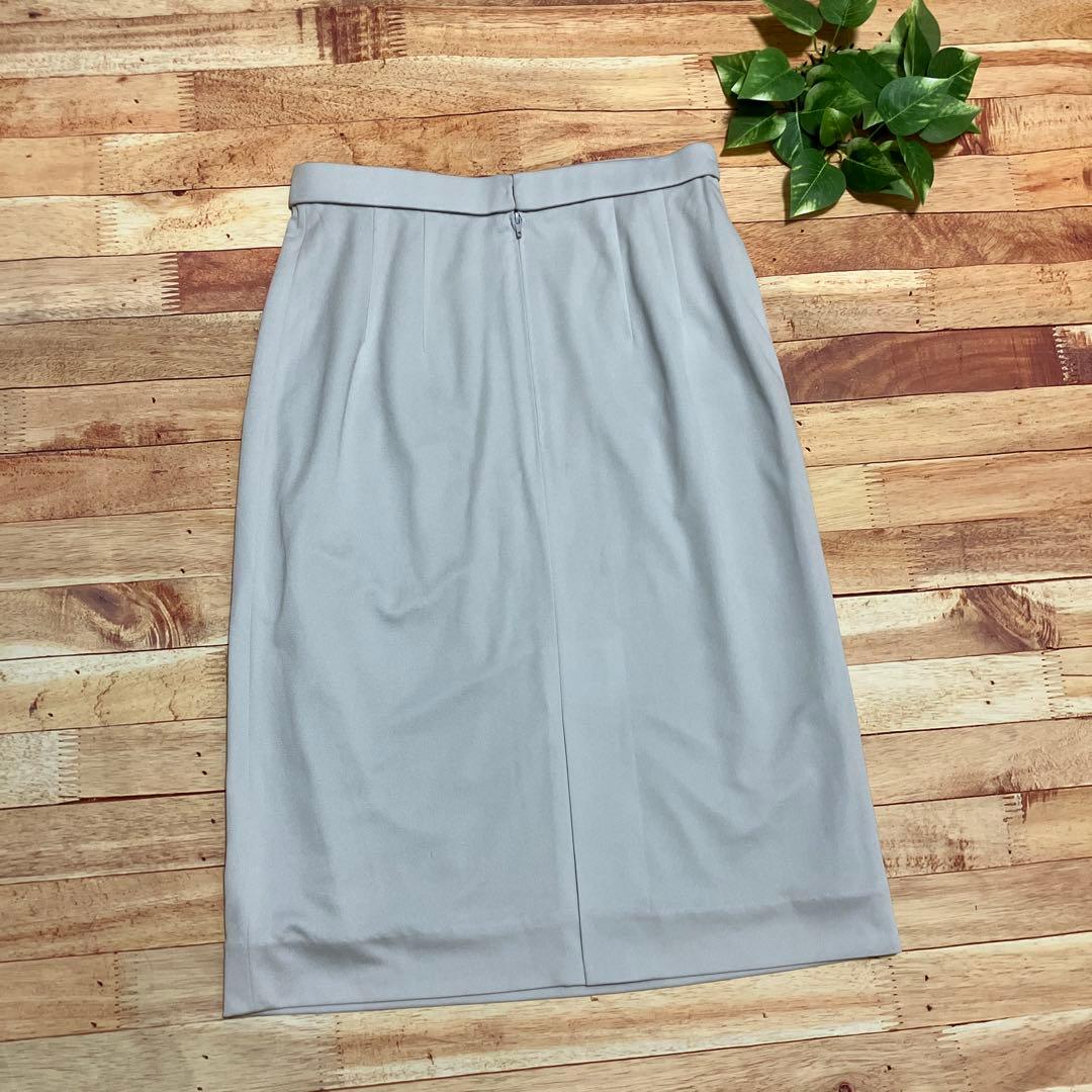【極美品】LEONARD 上品グレー スカート シンプルで洗練された大人の美
