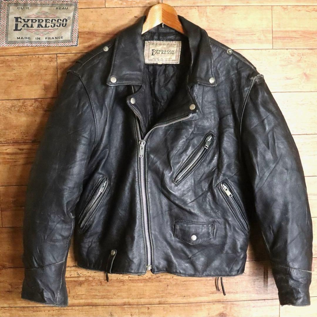 最終値下げ【フランス製】 ライダースジャケット 牛革