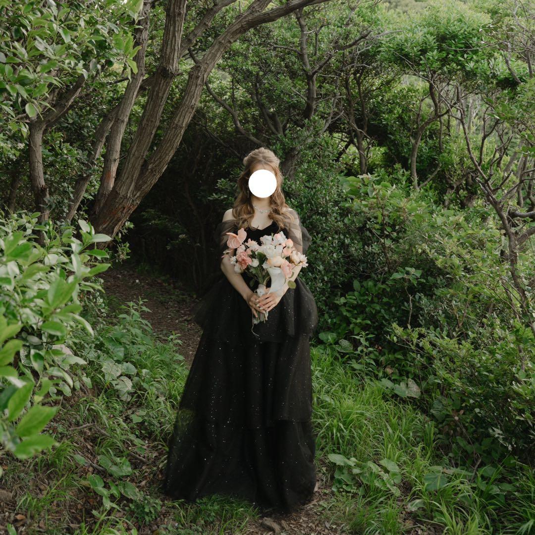 ブラックドレス　ウェディング