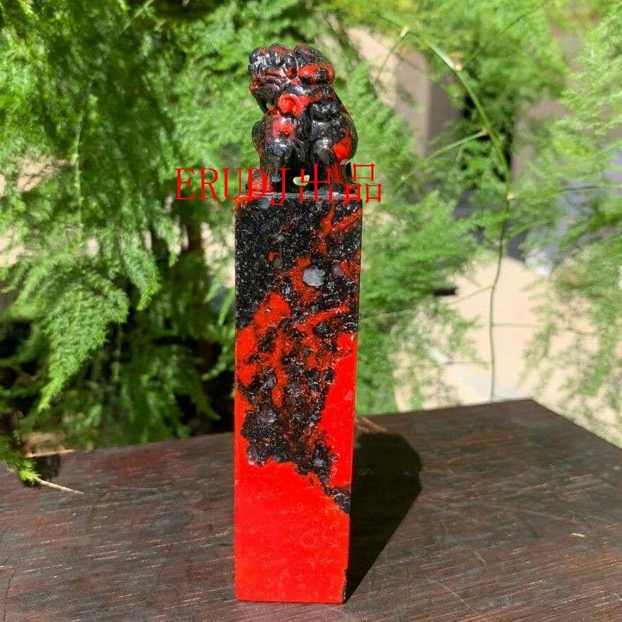 希少鶏血石 老坑 印材 印鑑 篆刻印材 古美術1 - メルカリ