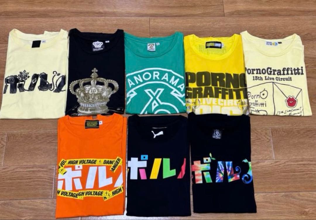 ポルノグラフィティ ライブTシャツ ポルノグラフィティ ライブTシャツ 7枚セット ロゴ Tシャツ