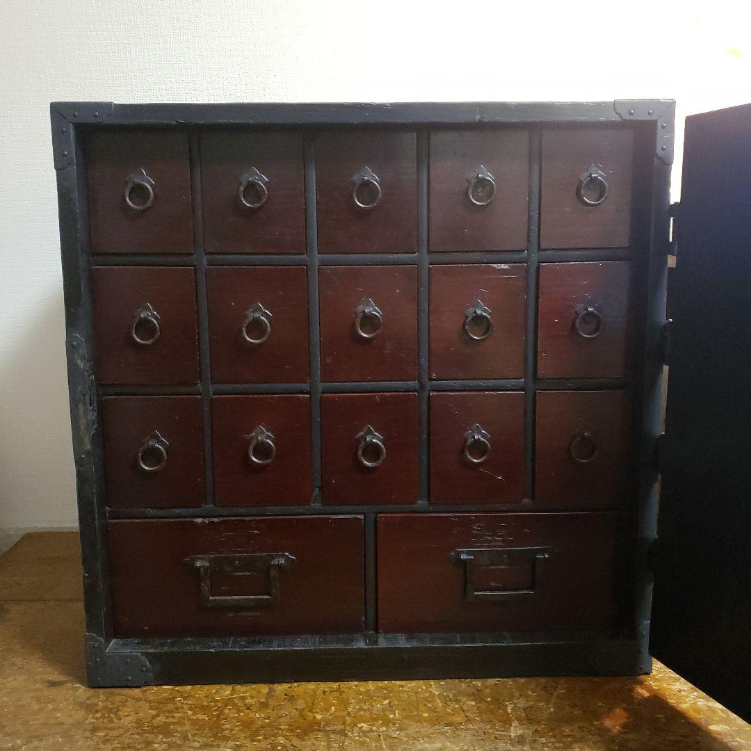 帳場箪笥 船箪笥 舟箪笥 江戸 幕末 船金庫 時代箪笥 アンティーク 和