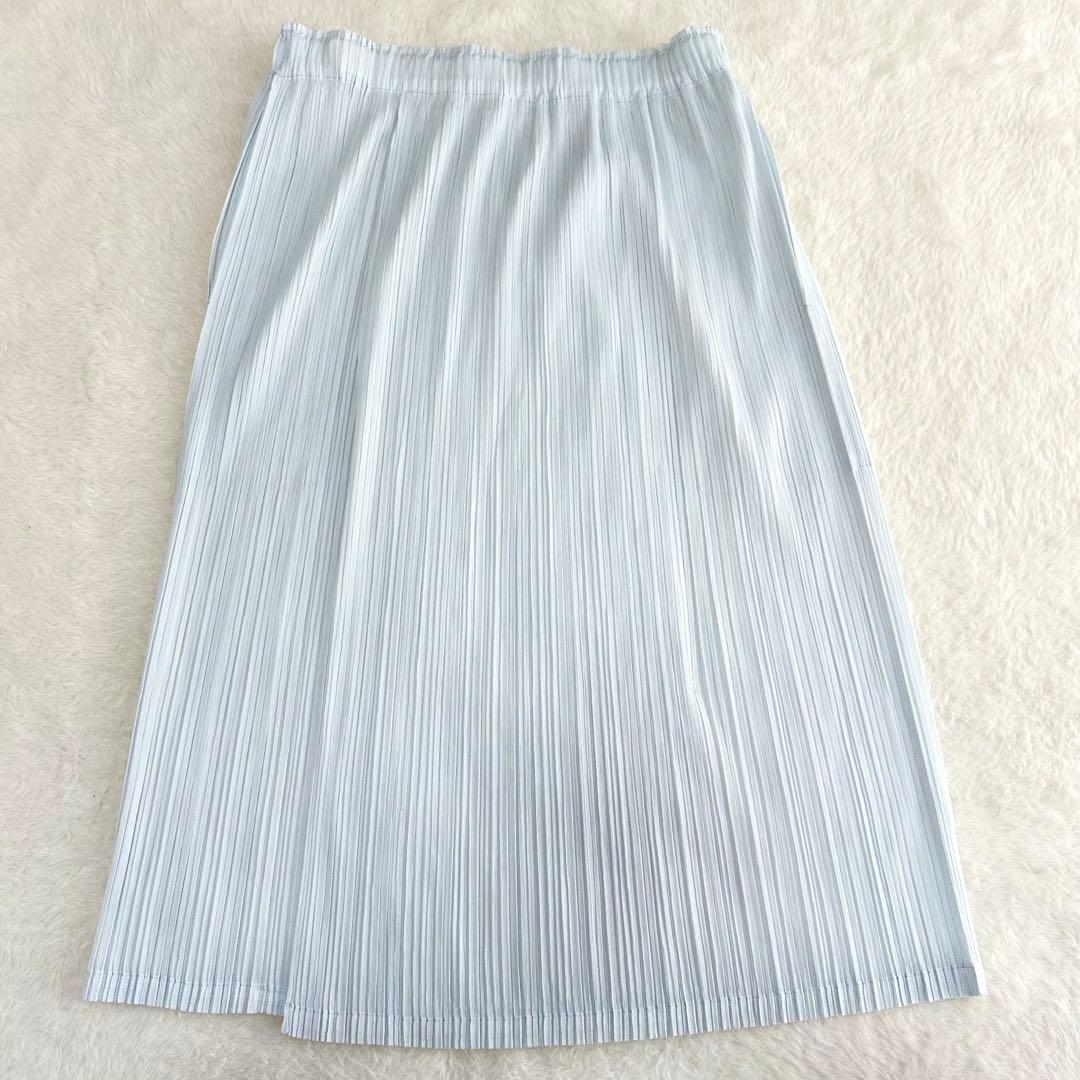 極美品✨PLEATS PLEASE プリーツプリーズ 巻スカート 水色 サイズ3