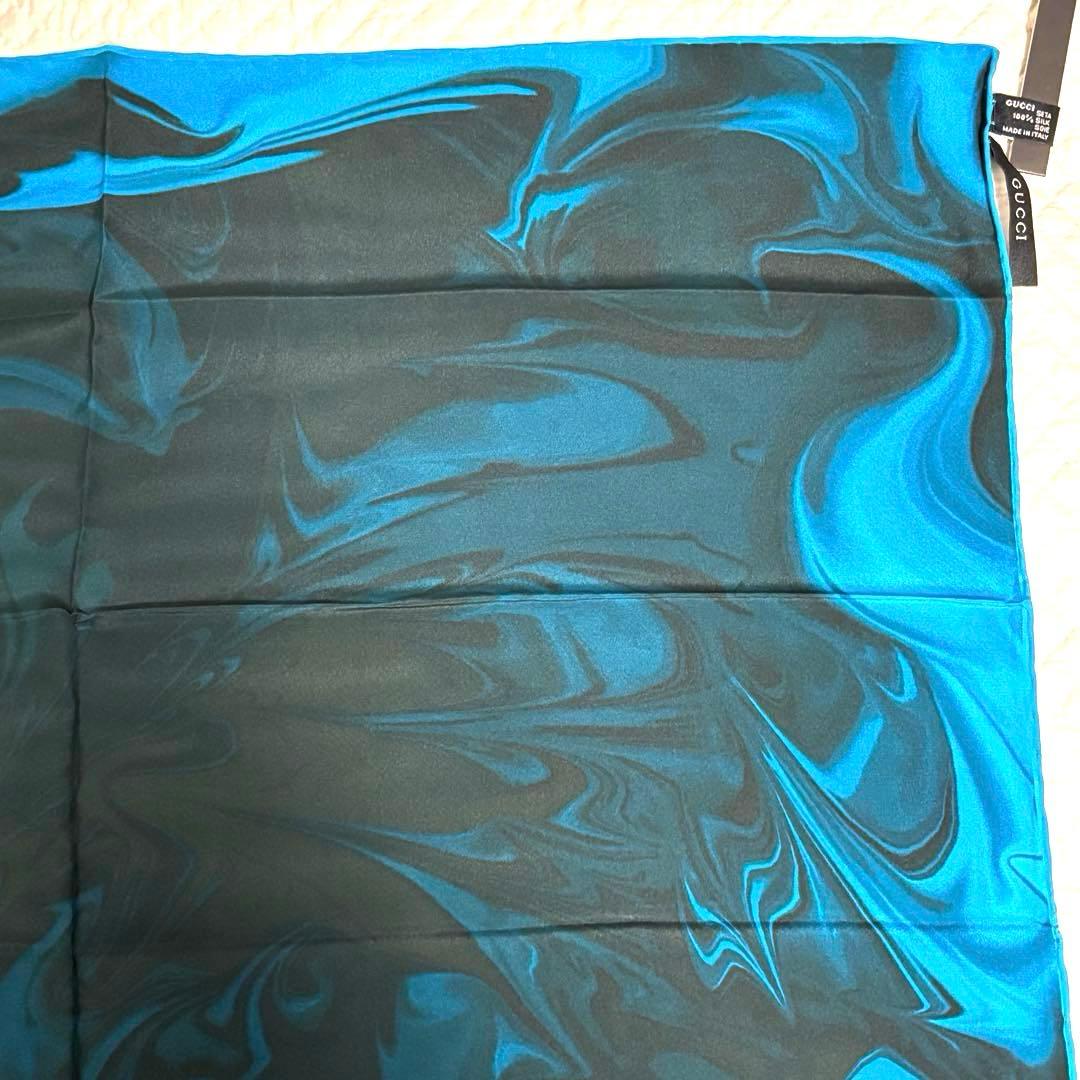 【未使用】 GUCCI グッチ バンダナ スカーフ マーブル模様