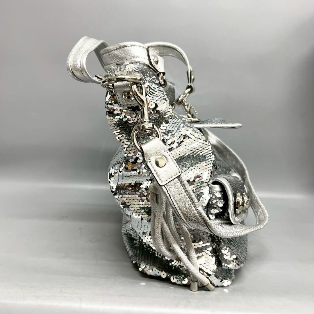 美品 COACH ショルダーバッグ ハンドバッグ スパンコール 13821