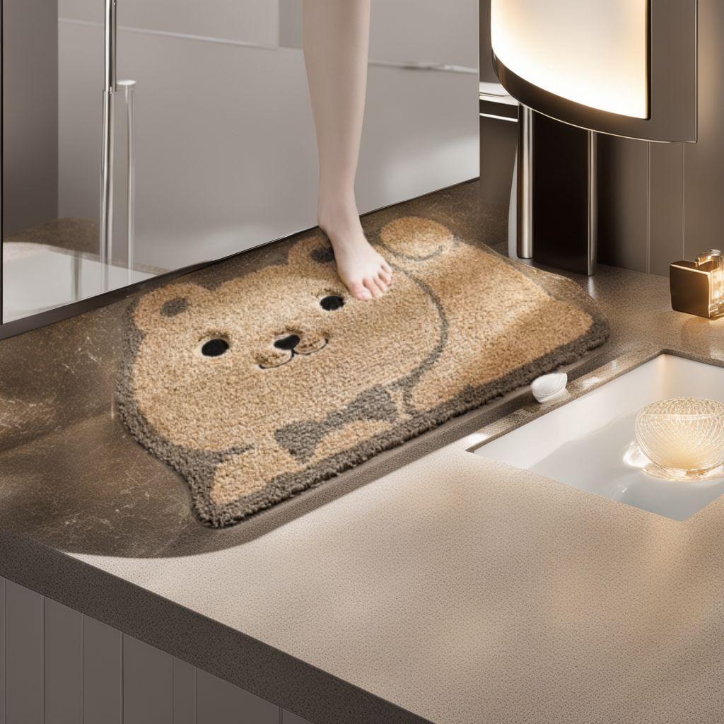 お風呂マット かわいい バスマット ひぐま おしゃれ 速乾 ☆バスマット 速乾 おしゃれ お風呂マット かわいい ひぐま 【公式通販】