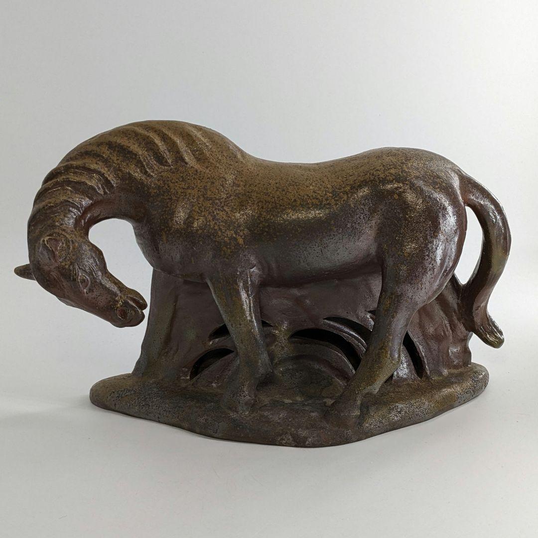 岡山県重要無形文化財 浦上善次 庚午 共箱共布栞 干支置物 馬 ウマ インテリア