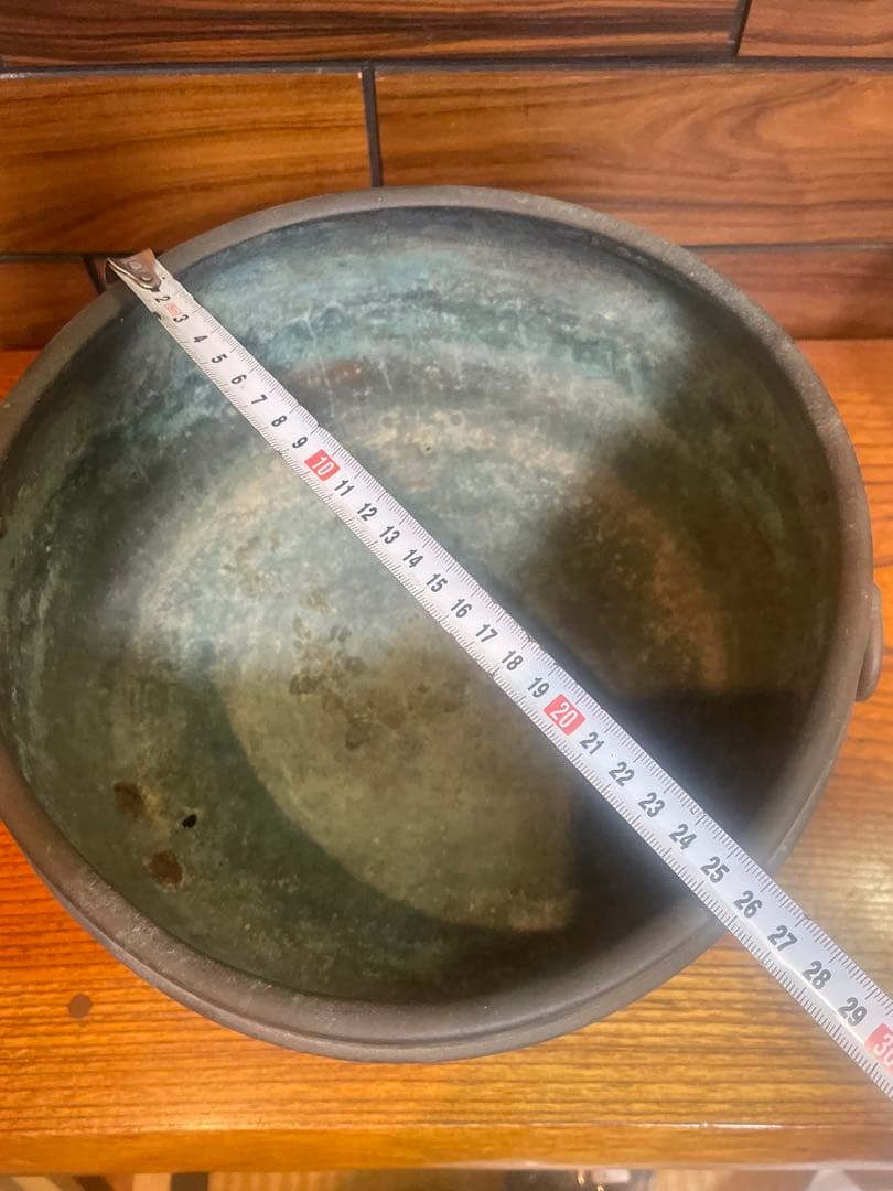 古銅 火鉢 獣三つ足 木台付き 骨董