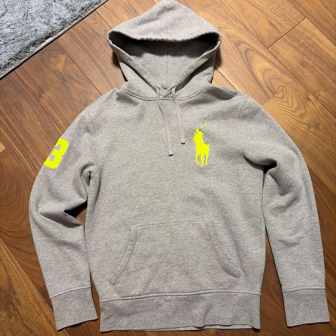Polo Ralph Lauren ビックポニー パーカー グレー イエロー