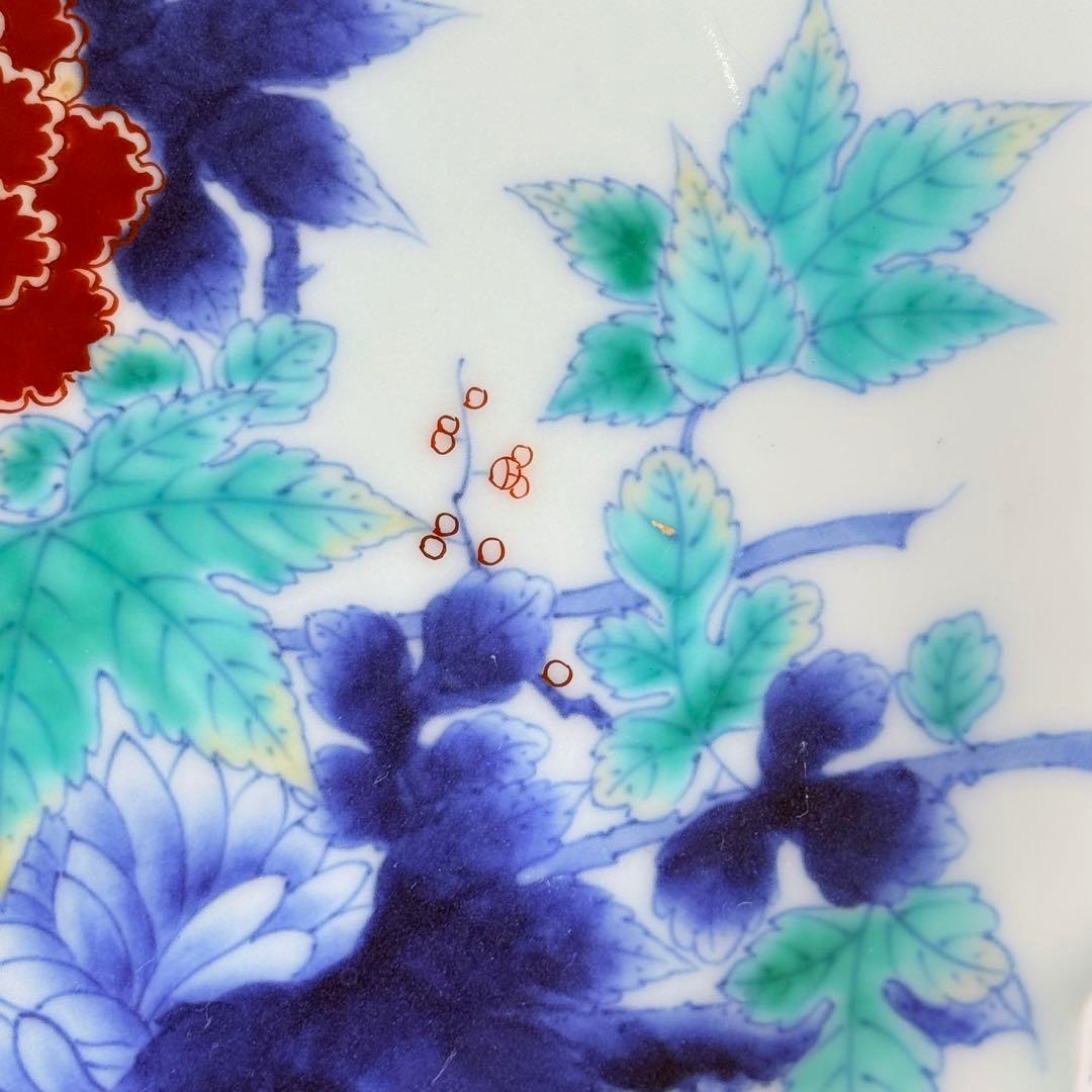 国重要無形文化財 今泉今右衛門 色鍋島文様皿 共箱付き