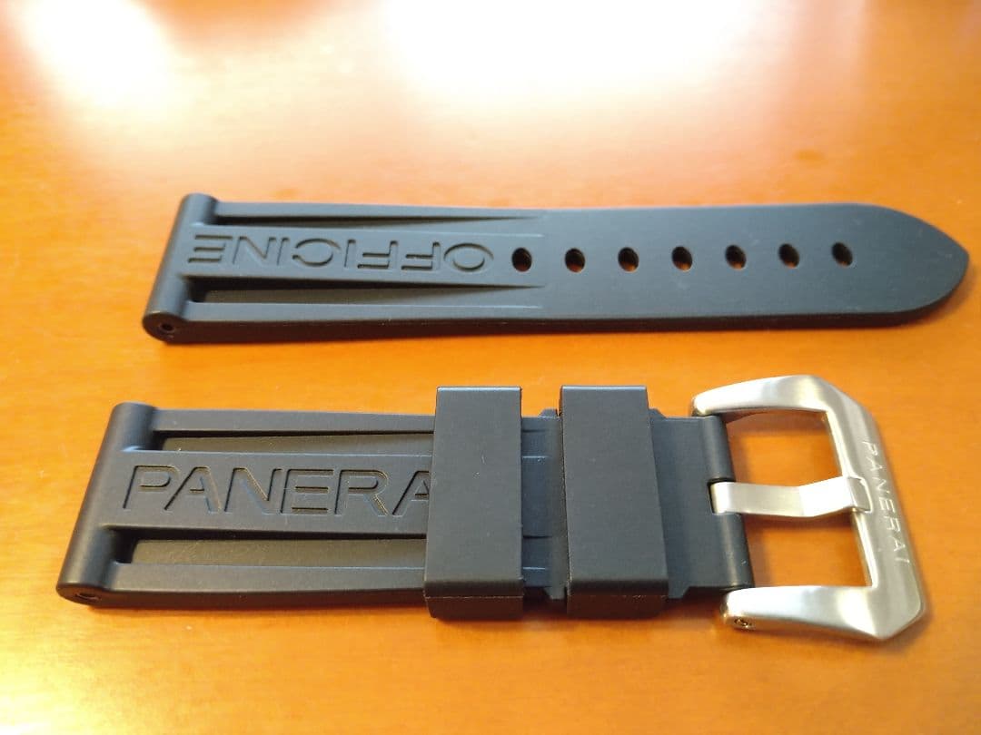 お*パ様 【OFFICINE PANERAI 44m用】ラバーベルト／ブラック