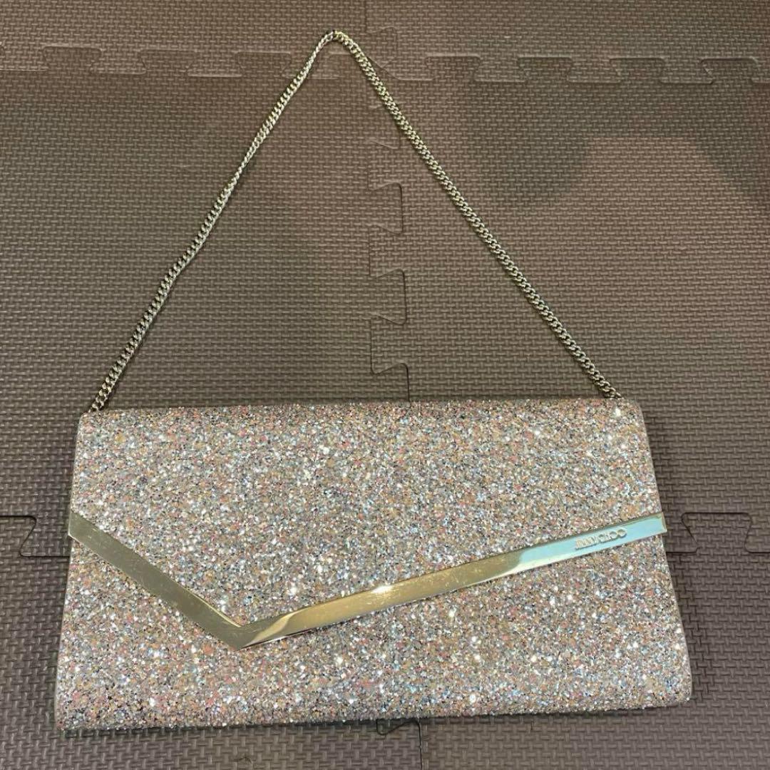 JIMMY CHOO VIOLA MIX エリカ ラメクラッチ