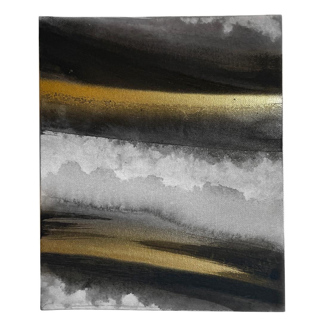 黒金の抽象画3枚組｜F3 キャンバス　現代アート　アートパネル　壁掛け　絵画