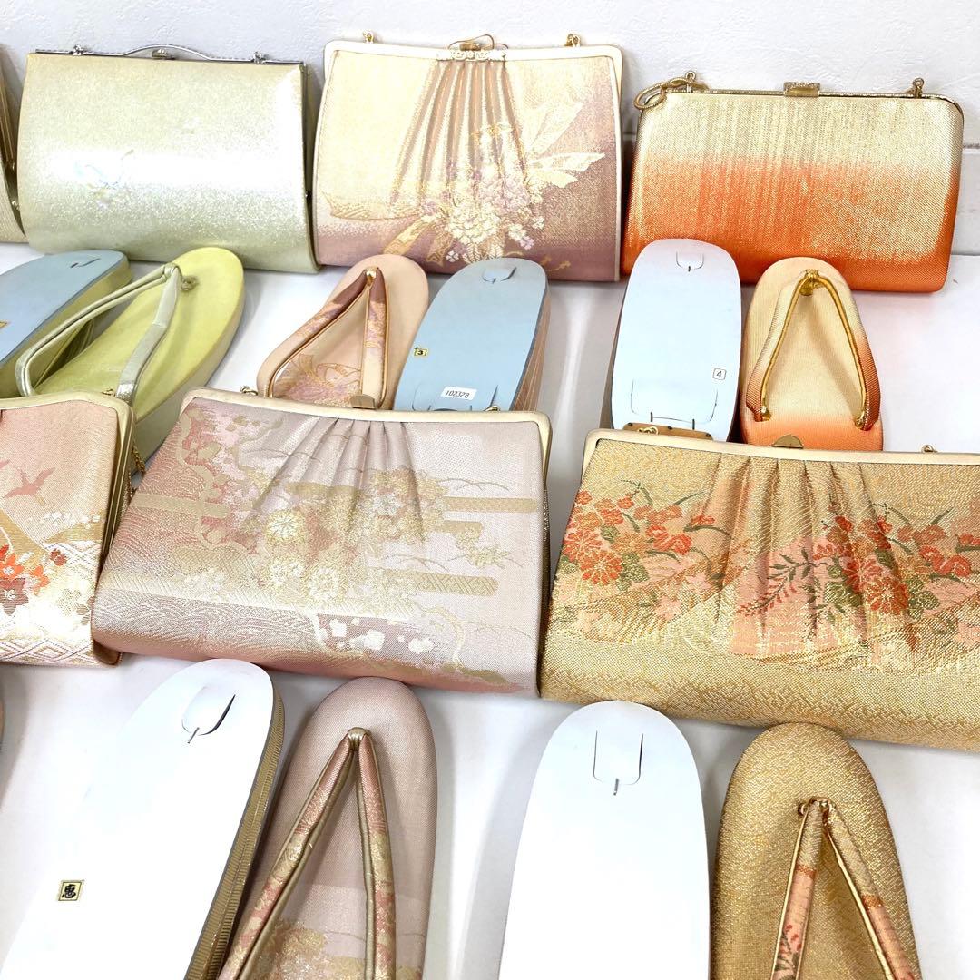 【TAMA屋】全て草履バッグセット ストーン 蝶々 まとめ15点TM1434