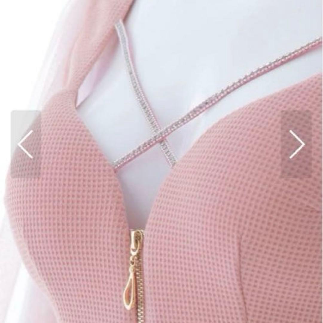 jewels/フロントジップセットアップ/キャバドレス/ピンクMサイズ