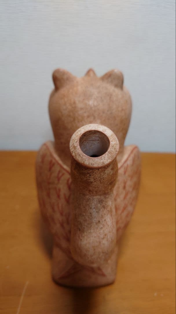 ペルー　モチェ文化　フクロウの土器　リプロ品