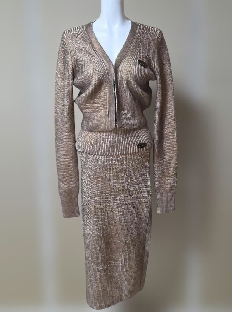 ♡DIESEL♡ ゴールド&ベージュ ニット タイトスカート セットアップ