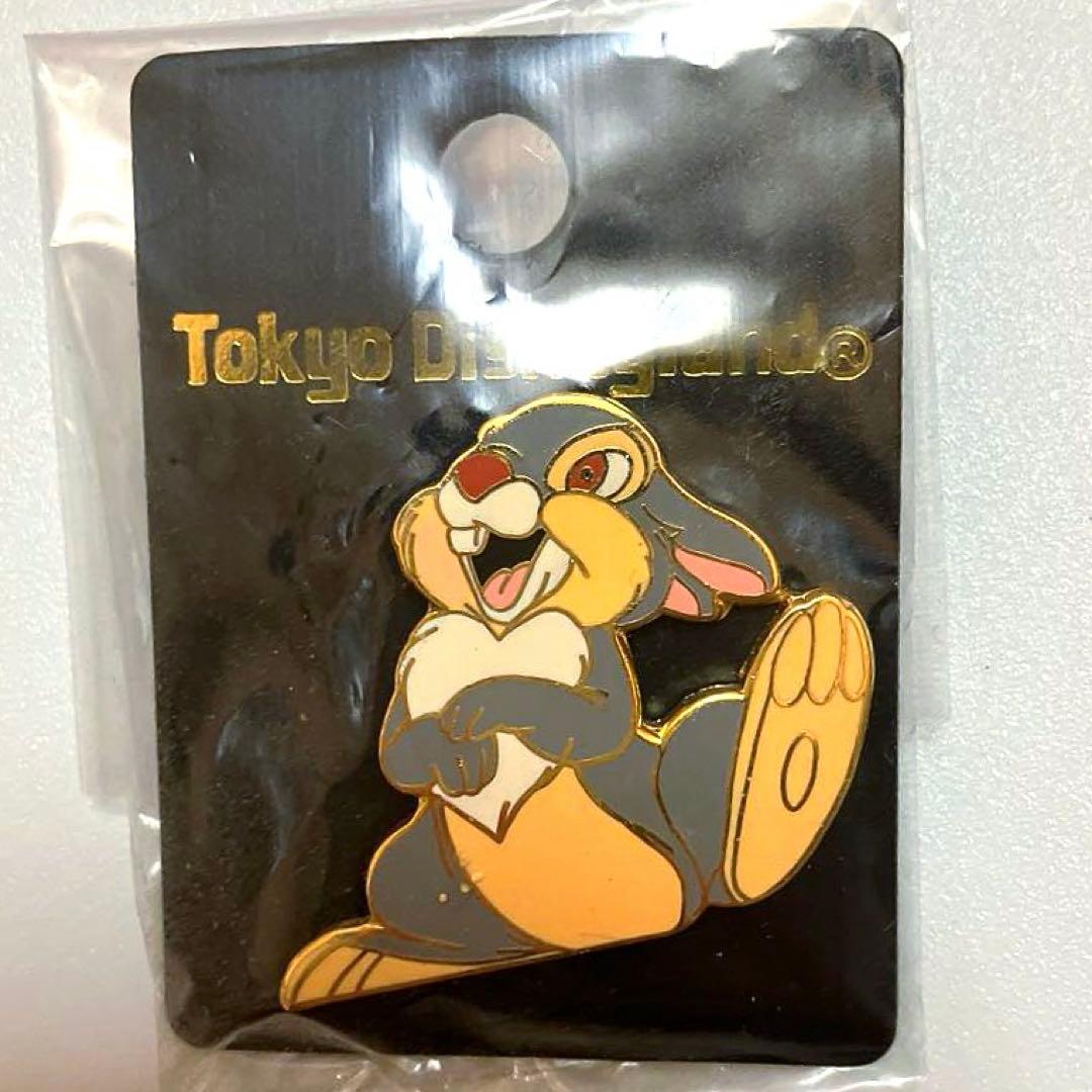 ディズニーリゾート ピンバッジ バンビ&とんすけ&フラワー 2個セット