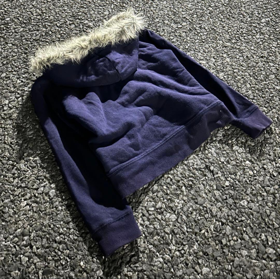 トップス 00s archive GAP fur zip hoodie Y2K